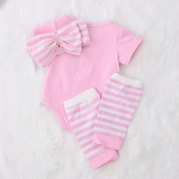 Infant Girls 3 Piece Shirt Bloomers Leg Warmers - Picture 6 of 7